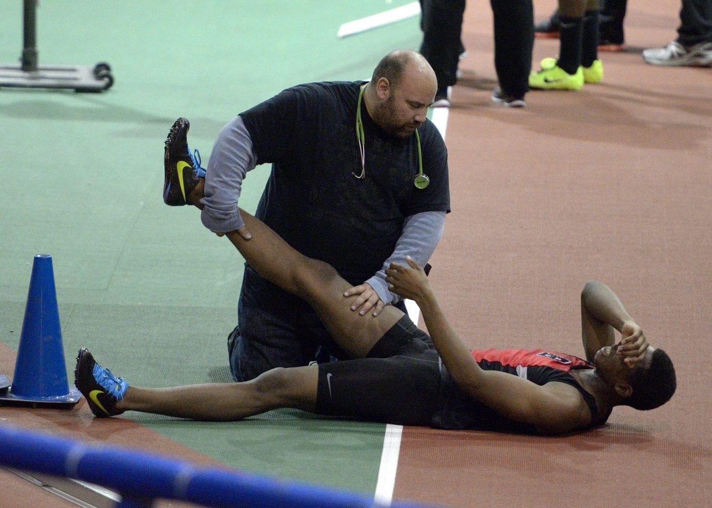 Picture of an athlete with a muscle injury